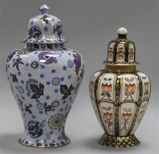 A Till & Son, Burslem Pekin ginger jar and cover and a Masons limited edition Tokyo Vase Petit